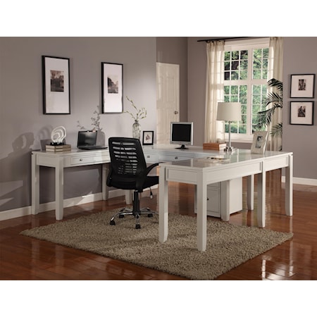 Five-Piece U-Shaped Desk with 5 Drawers